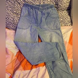 Elastic waist jeans ~ light wash